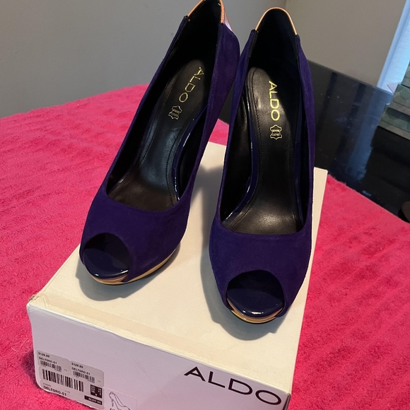 Purple N Yellow Aldo Stiletto - Picture 6 of 6